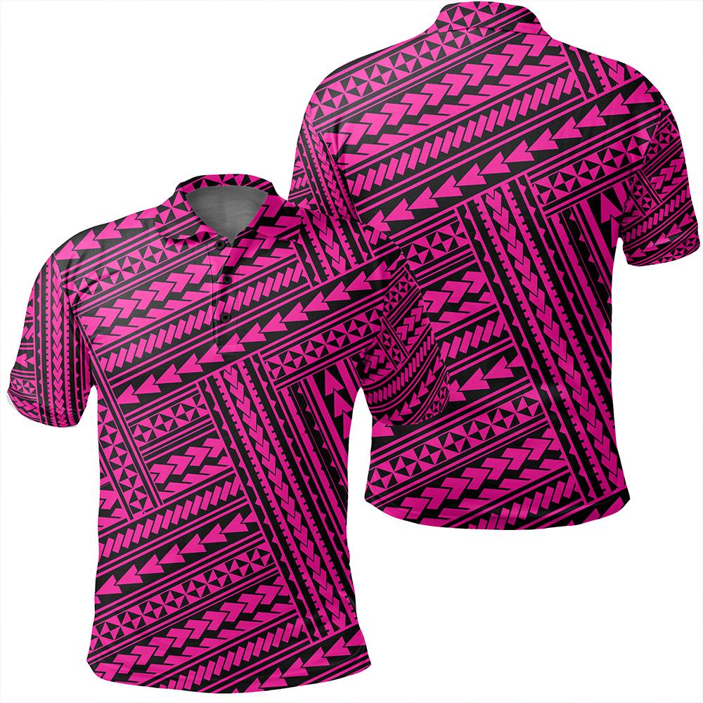 Unisex Polynesian Nation Pink Polo Shirt Unisex Art - Polynesian Pride