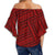 Polynesian Nation Red Hawaii Women's Off Shoulder Wrap Waist Top - Polynesian Pride