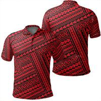 Unisex Polynesian Nation Red Polo Shirt Unisex Art - Polynesian Pride