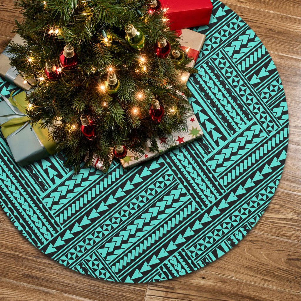 Polynesian Nation Turquoise Tree Skirt 85x85 cm Turquoise Tree Skirt - Polynesian Pride