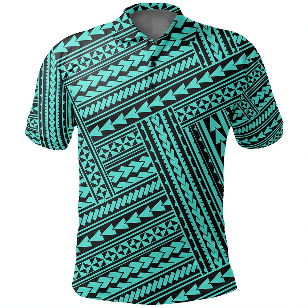 Unisex Polynesian Nation Turquoise Polo Shirt - Polynesian Pride