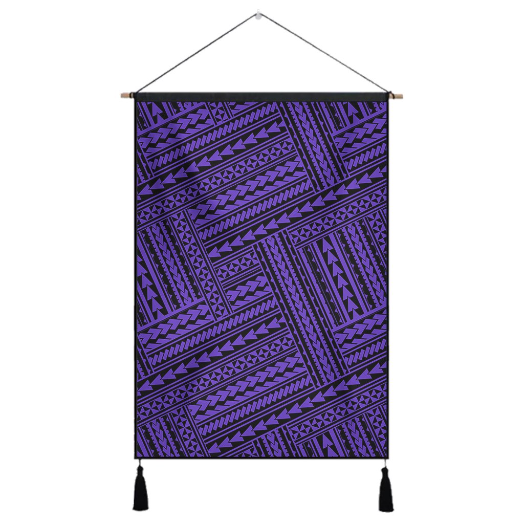 Polynesian Nation Violet Hanging Poster - AH Hanging Poster 43 x 65 cm Cotton And Linen - Polynesian Pride