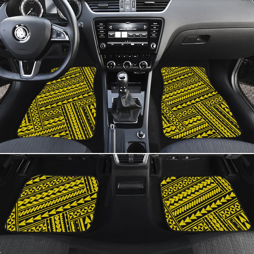 Polynesian Nation Yellow Hawaii Car Floor Mats Yellow One Size - Polynesian Pride