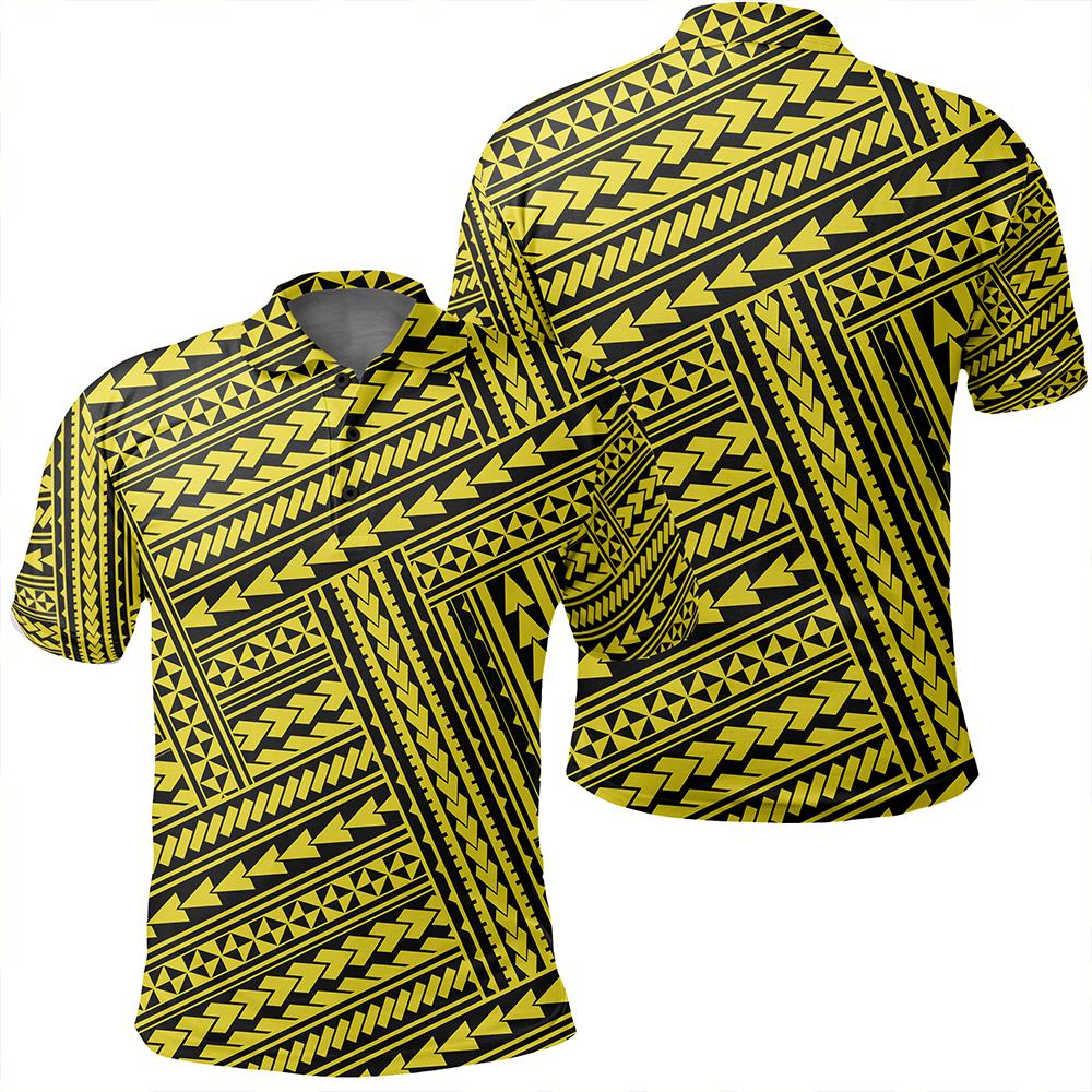 Unisex Polynesian Nation Yellow Polo Shirt Unisex Art - Polynesian Pride