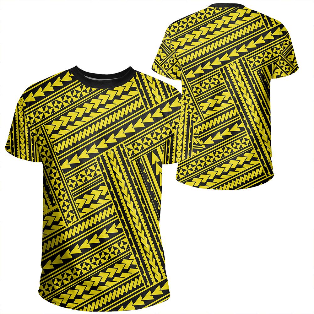 Polynesian Nation Yellow T Shirt Unisex Polyester - Polynesian Pride