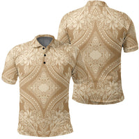 Unisex Polynesian Plumeria Mix Gold Polo Shirt Unisex Art - Polynesian Pride
