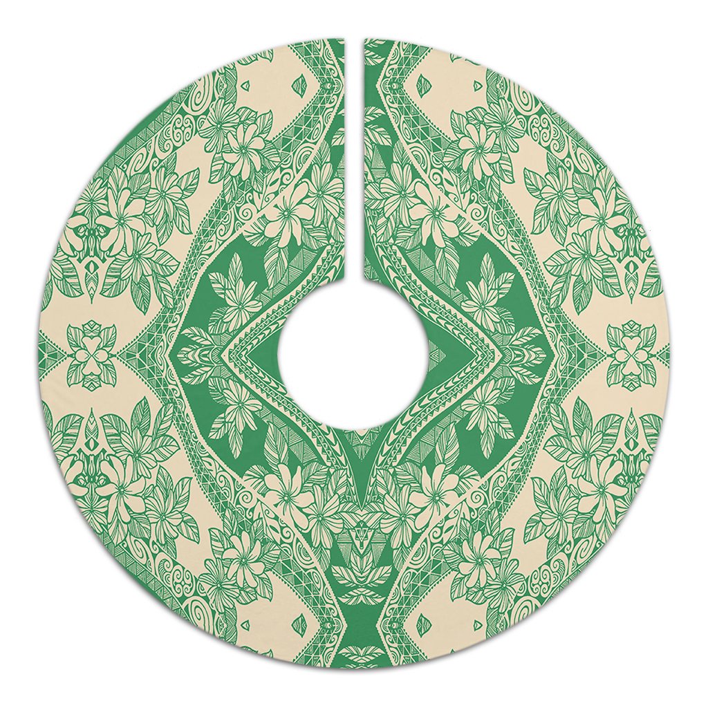 Polynesian Plumeria Mix Green Tree Skirt - Polynesian Pride