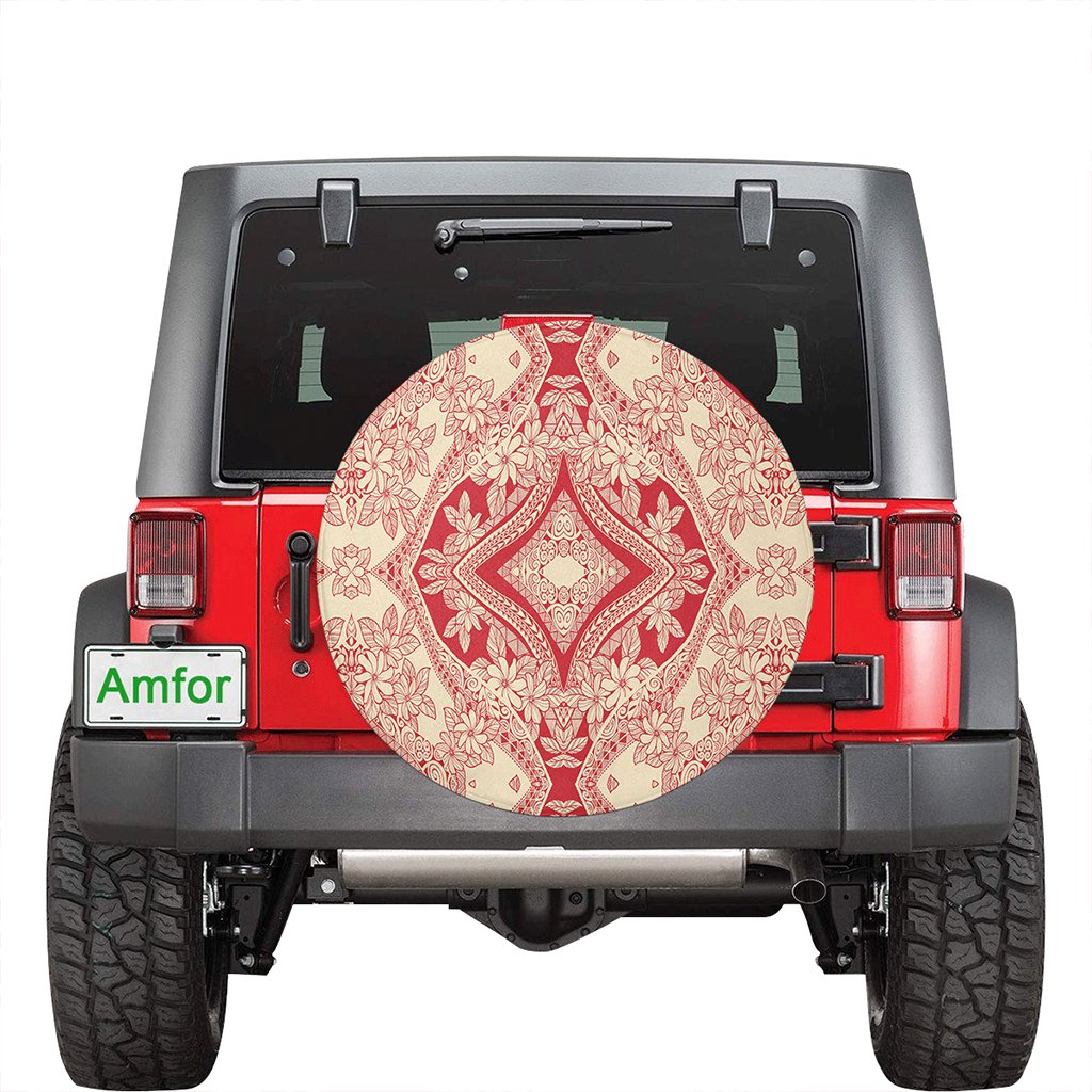 Polynesian Plumeria Mix Hawaii Spare Tire Cover No hole - Polynesian Pride