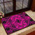 Polynesian Plumeria Mix Pink Black Hawaii Door Mat - Polynesian Pride