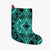 Polynesian Plumeria Mix Turquoise Black Christmas Stocking - Polynesian Pride