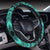 Polynesian Plumeria Mix Turquoise Black Hawaii Steering Wheel Cover with Elastic Edge - Polynesian Pride