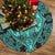 Polynesian Plumeria Mix Turquoise Black Tree Skirt 85x85 cm Turquoise Tree Skirt - Polynesian Pride