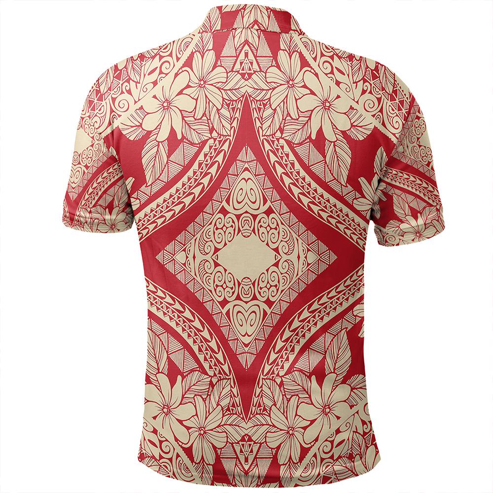 Unisex Polynesian Plumeria Mix Polo Shirt - Polynesian Pride