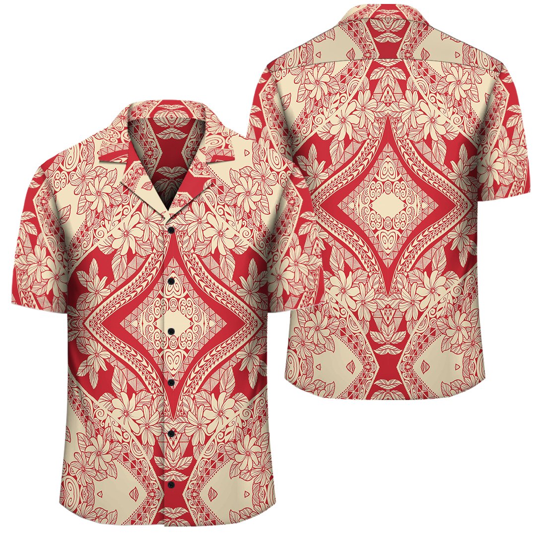 Polynesian Plumeria Mix Hawaiian Shirt Unisex Black - Polynesian Pride