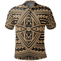 Unisex Polynesian Seamless Gold Polo Shirt - Polynesian Pride