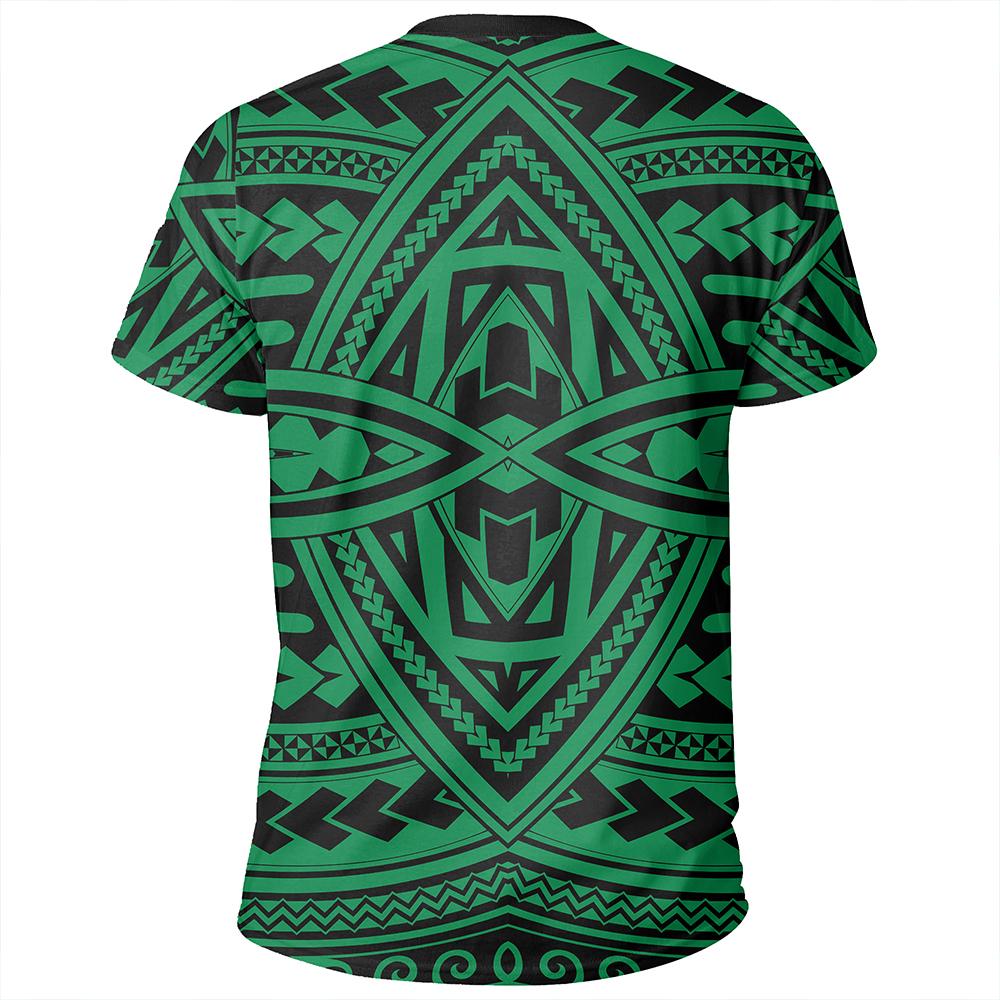 Polynesian Seamless Green T Shirt - Polynesian Pride