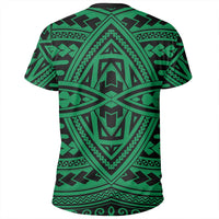Polynesian Seamless Green T Shirt - Polynesian Pride