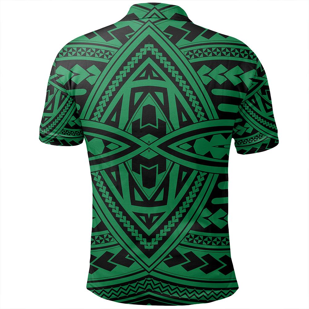 Unisex Polynesian Seamless Green Polo Shirt - Polynesian Pride
