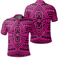 Unisex Polynesian Seamless Pink Polo Shirt Unisex Art - Polynesian Pride