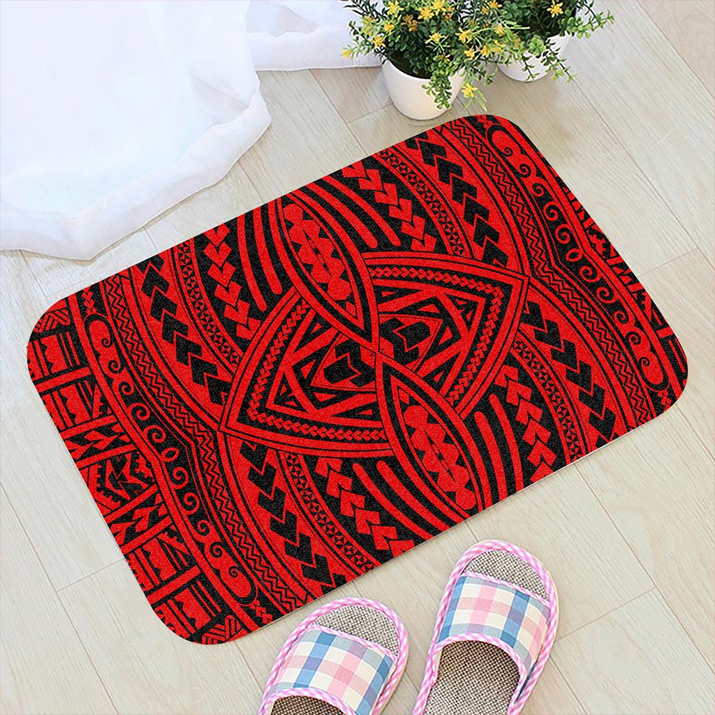 Polynesian Seamless Red Hawaii Door Mat Door Mat Red - Polynesian Pride