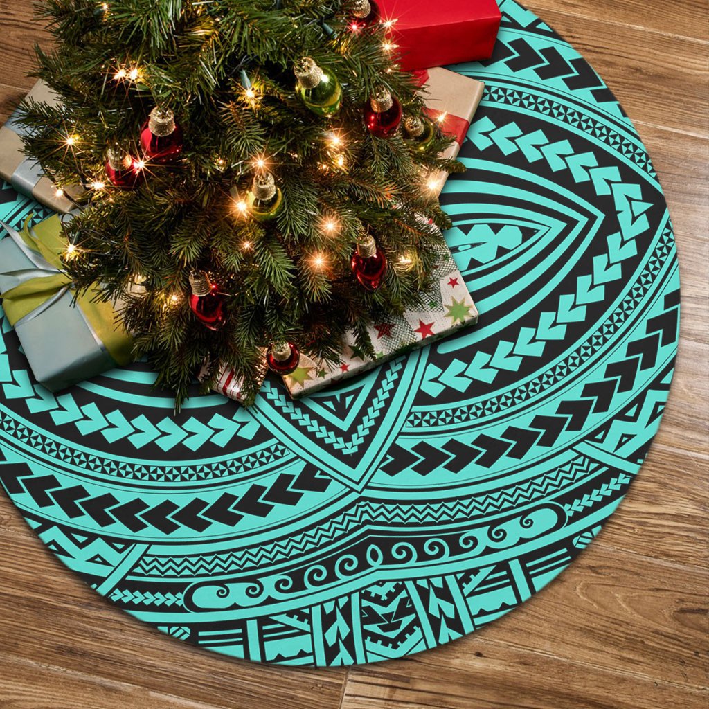 Polynesian Seamless Turquoise Tree Skirt 85x85 cm Turquoise Tree Skirt - Polynesian Pride