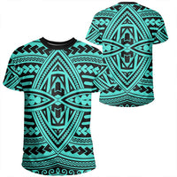 Polynesian Seamless Turquoise T Shirt Unisex Polyester - Polynesian Pride
