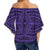 Polynesian Seamless Violet Hawaii Women's Off Shoulder Wrap Waist Top - Polynesian Pride