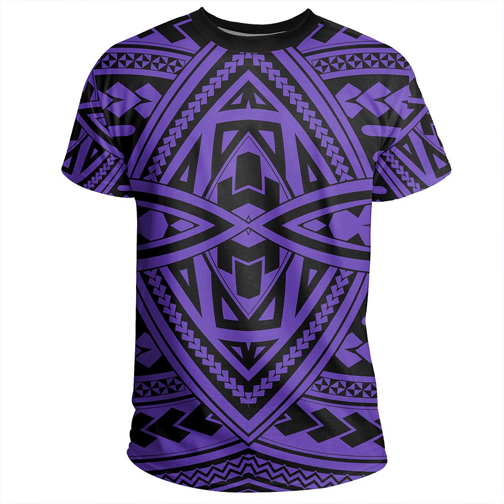 Polynesian Seamless Violet T Shirt - Polynesian Pride