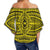 Polynesian Seamless yellow Hawaii Women's Off Shoulder Wrap Waist Top - Polynesian Pride