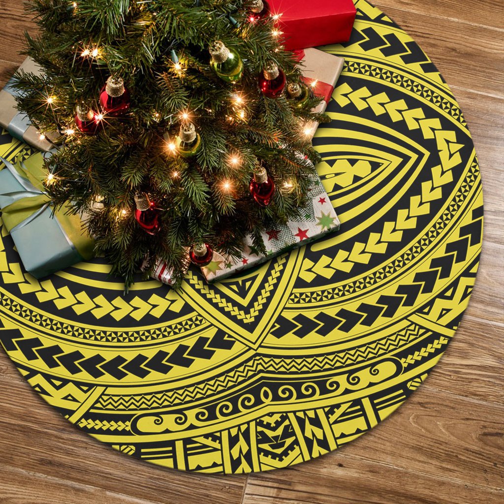 Polynesian Seamless yellow Tree Skirt 85x85 cm Yellow Tree Skirt - Polynesian Pride