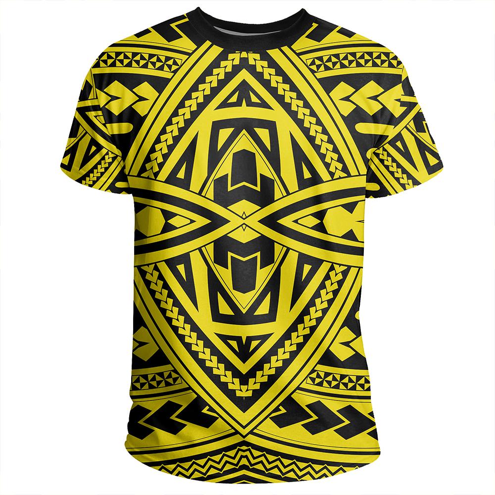 Polynesian Seamless yellow T Shirt - Polynesian Pride