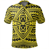 Unisex Polynesian Seamless yellow Polo Shirt - Polynesian Pride