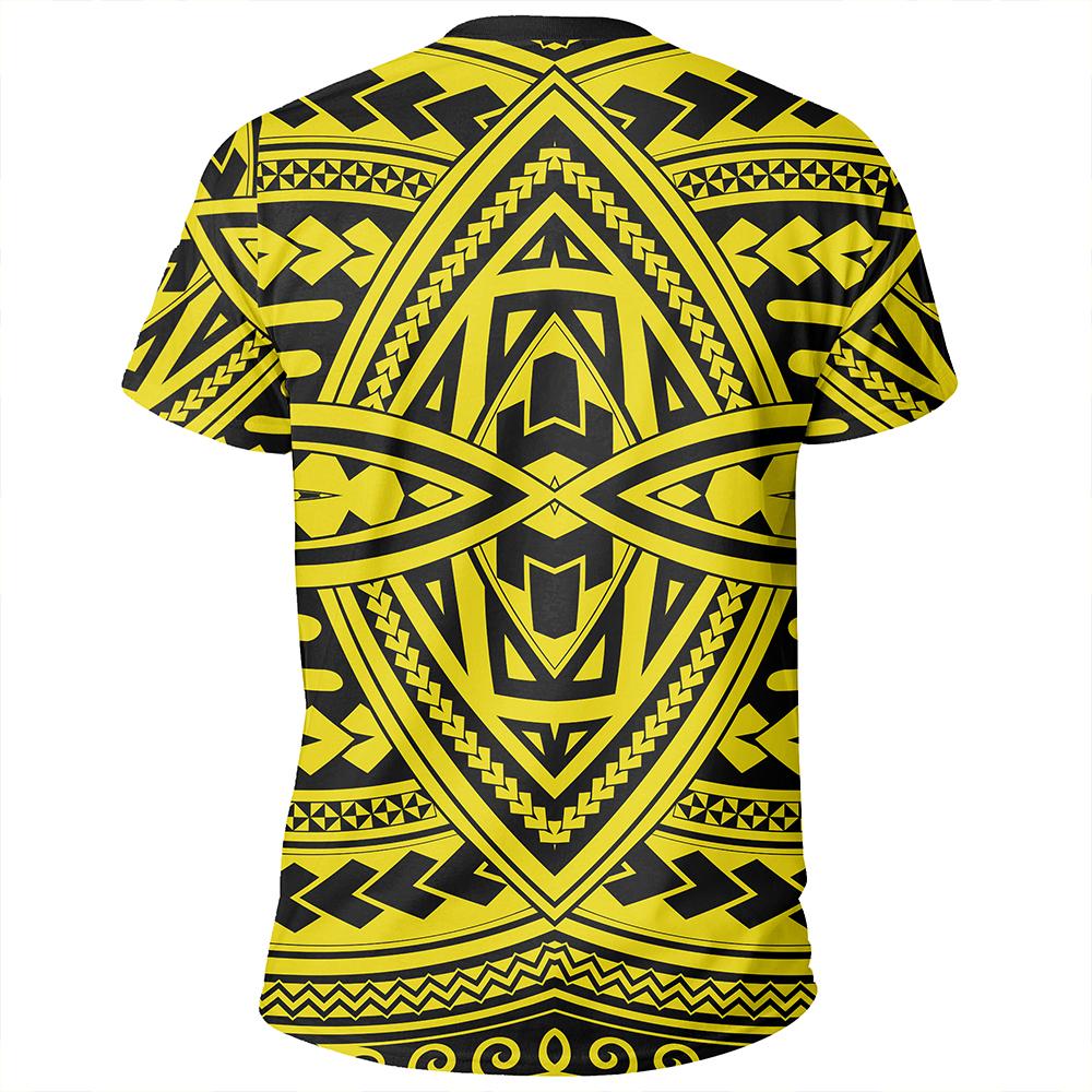 Polynesian Seamless yellow T Shirt - Polynesian Pride