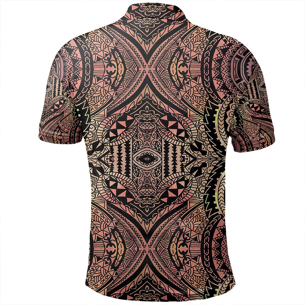 Unisex Polynesian Symmetry Brown Polo Shirt - Polynesian Pride