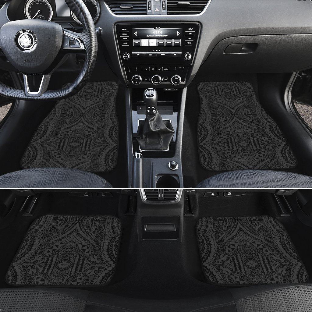 Polynesian Symmetry Gray Hawaii Car Floor Mats Gray One Size - Polynesian Pride