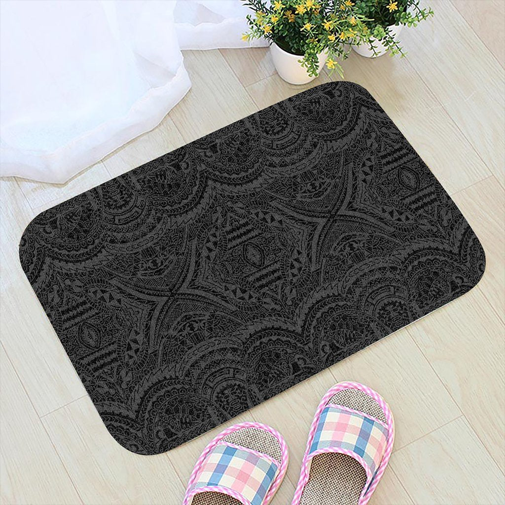 Polynesian Symmetry Gray Hawaii Door Mat Door Mat Gray - Polynesian Pride