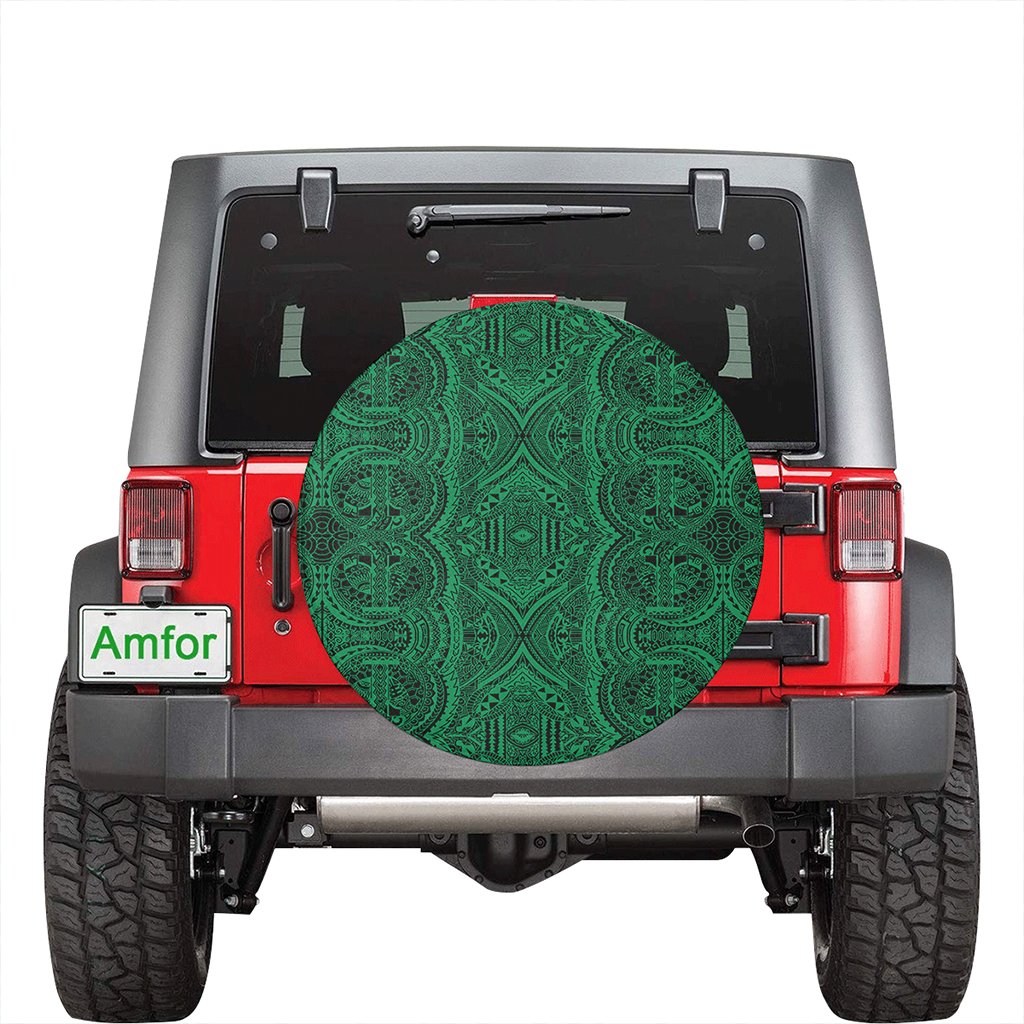 Polynesian Symmetry Green Hawaii Spare Tire Cover - Polynesian Pride