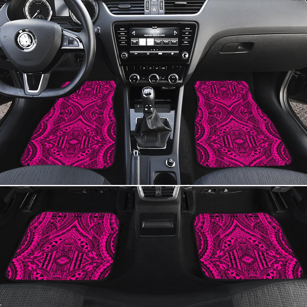 Polynesian Symmetry Pink Hawaii Car Floor Mats Pink One Size - Polynesian Pride