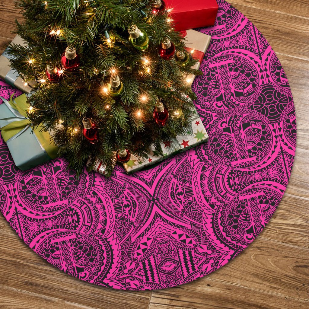 Polynesian Symmetry Pink Tree Skirt 85x85 cm Pink Tree Skirt - Polynesian Pride