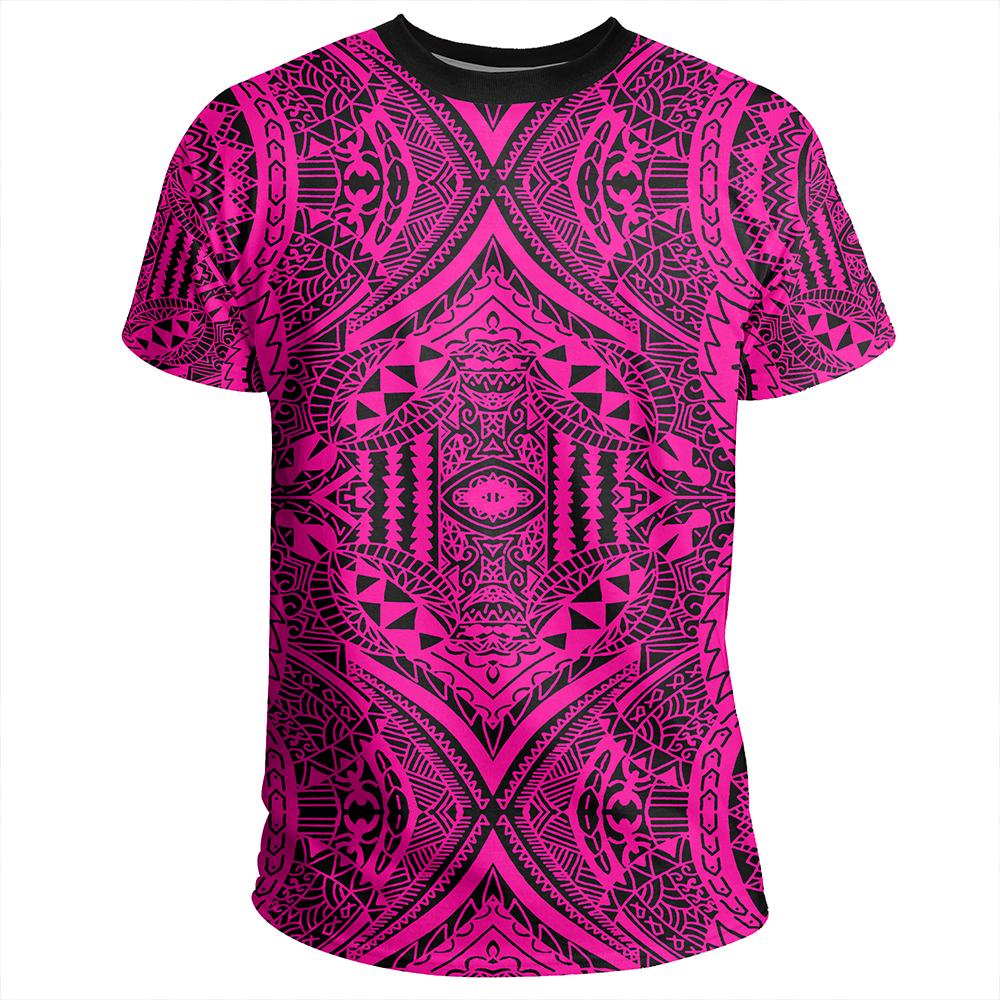 Polynesian Symmetry Pink T Shirt - Polynesian Pride