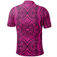 Unisex Polynesian Symmetry Pink Polo Shirt - Polynesian Pride
