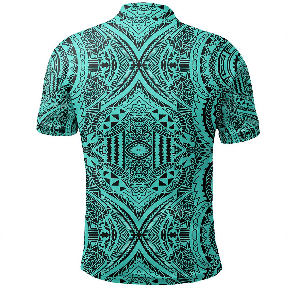 Unisex Polynesian Symmetry Turquoise Polo Shirt - Polynesian Pride