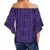 Polynesian Symmetry Violet Hawaii Women's Off Shoulder Wrap Waist Top - Polynesian Pride