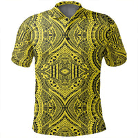 Unisex Polynesian Symmetry Yellow Polo Shirt - Polynesian Pride