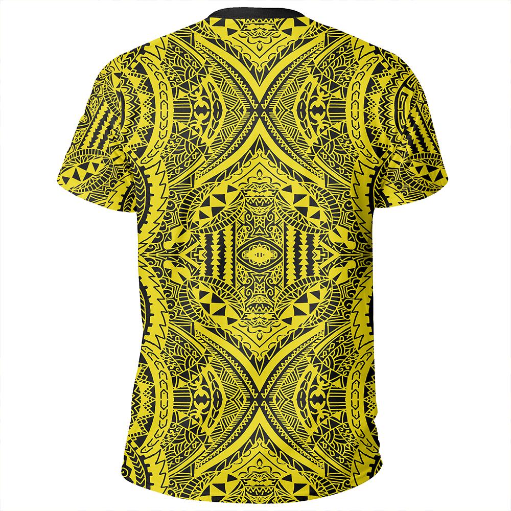 Polynesian Symmetry Yellow T Shirt - Polynesian Pride