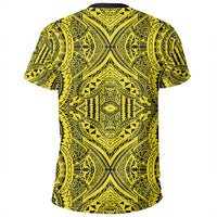 Polynesian Symmetry Yellow T Shirt - Polynesian Pride