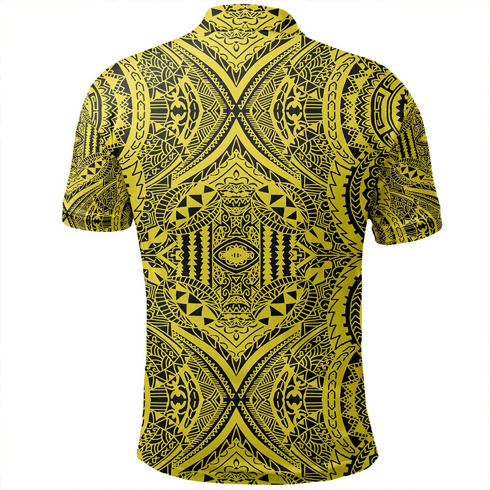 Unisex Polynesian Symmetry Yellow Polo Shirt - Polynesian Pride