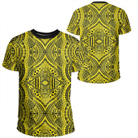 Polynesian Symmetry Yellow T Shirt Unisex Polyester - Polynesian Pride