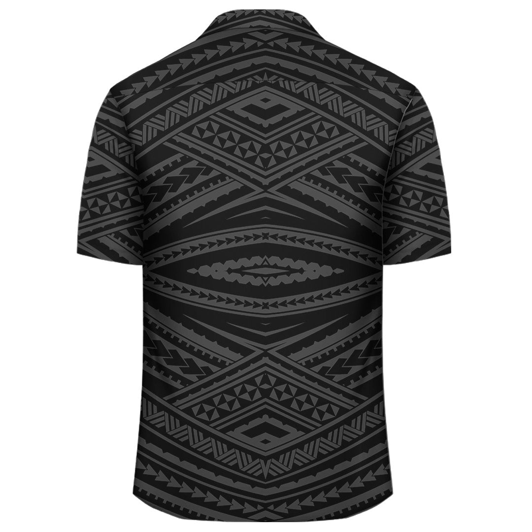 Polynesian Tatau Gray Hawaiian Shirt - Polynesian Pride