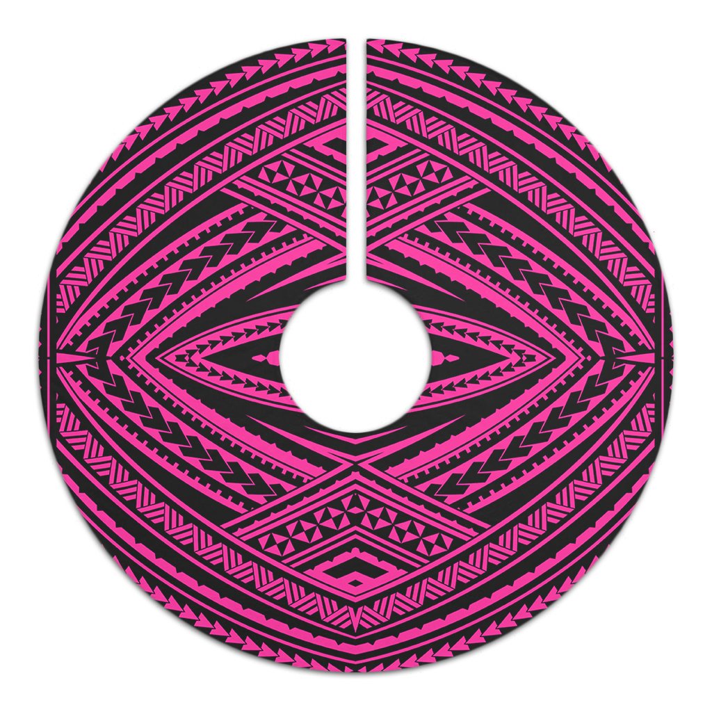 Polynesian Tatau Pink Tree Skirt - Polynesian Pride